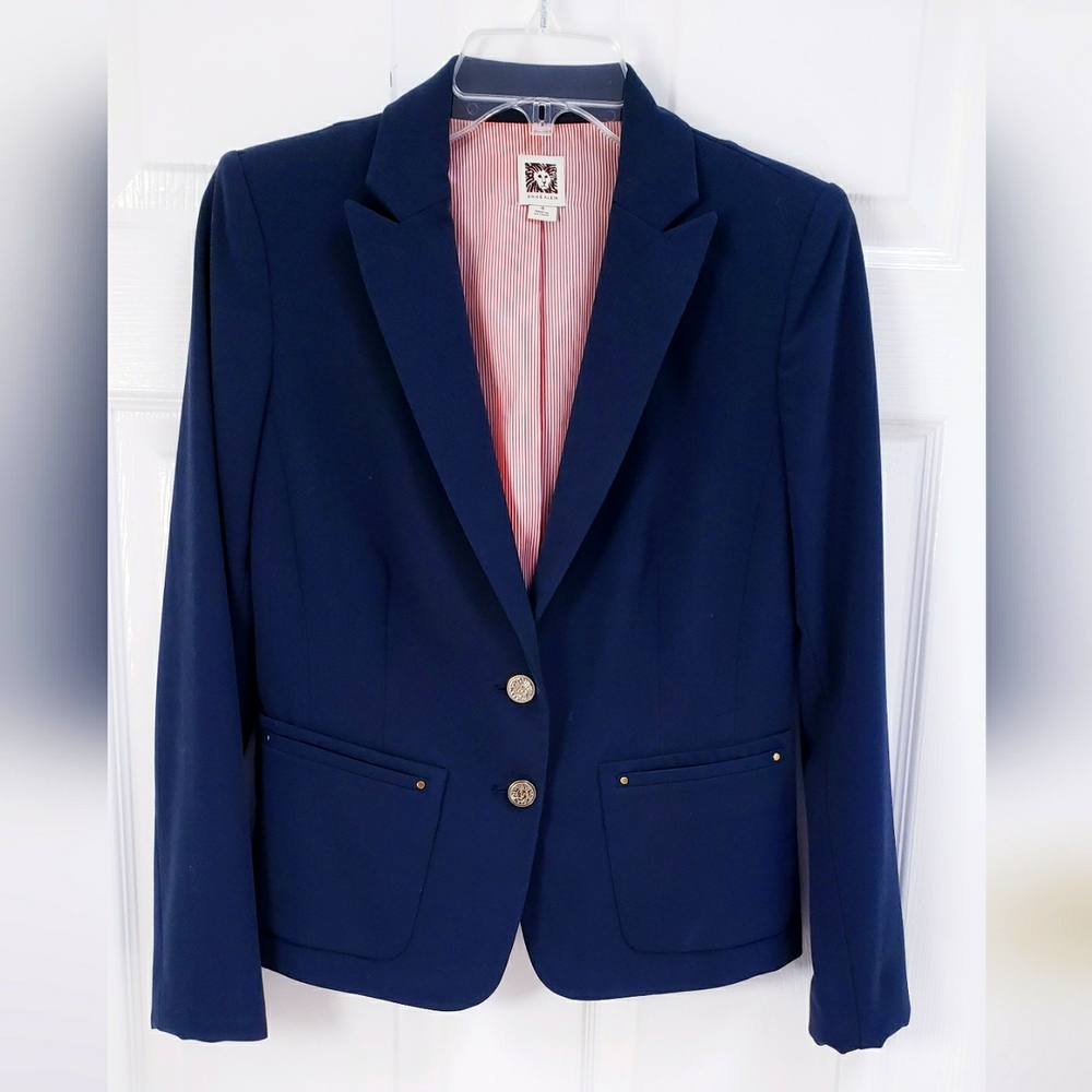 Anne Klein Blazer- Navy Blue